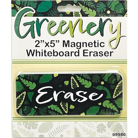 Ashley Productions Eraser, f/Whiteboard, Magnetic, Greenery, 2inx5in, MI ASH09980